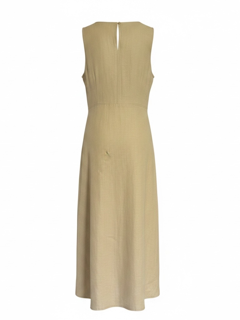 VTG Talbots Dress Size 12 Linen Blend Sleeveless Tan Beige Maxi Coastal‎